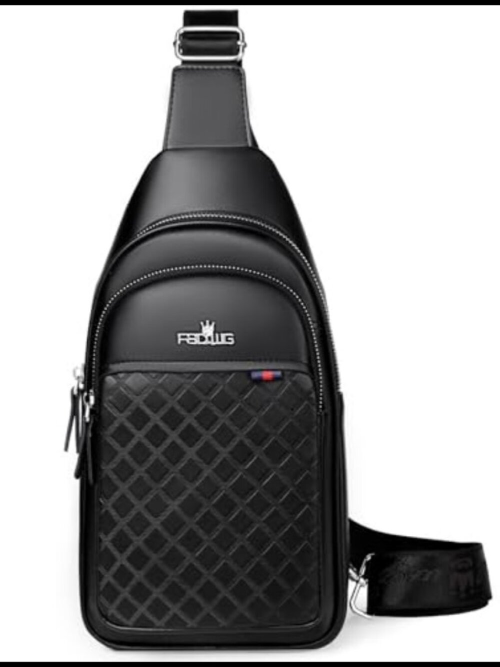 PU Leather Sling Backpack Crossbody Chest Bag Water Resistant Travel